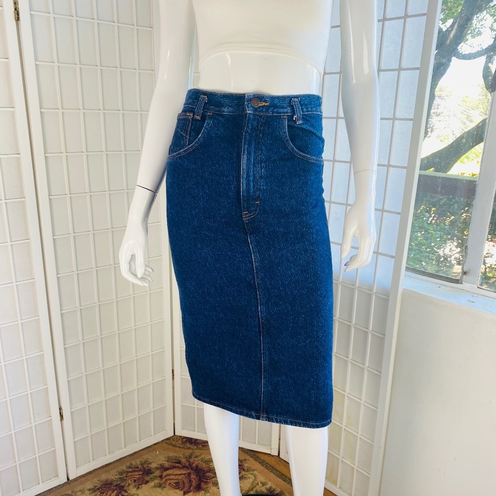 Vintage Womens SFO Denim Skirt, 28 / 27.